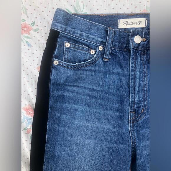 Madewell the Perfect Vintage Jean Black Velvet Tux Stripe - Picture 5 of 9